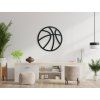 Holzsticker BASKETBALL (Bildabmessungen 22,5 x 22,5 cm, Bildfarbe Grau)