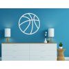 Holzsticker BASKETBALL (Bildabmessungen 22,5 x 22,5 cm, Bildfarbe Grau)