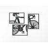 Mehrteiliges Bild FAHRRAD (Bildabmessungen 44,5 x 58 cm, Bildfarbe Grau)