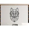 Holzsticker POLYGONALER WOLF (Bildabmessungen 31,5 x 20,5 cm, Bildfarbe Grau)