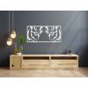 3D-Wandbild BLICK DES TIGERS (Bildabmessungen 22 x 44,5 cm, Bildfarbe Grau)