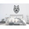 3D-Wandsticker POLYGONALER WOLF (Bildabmessungen 31,5 x 22,5 cm, Bildfarbe Grau)