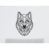 3D-Wandsticker POLYGONALER WOLF (Bildabmessungen 31,5 x 22,5 cm, Bildfarbe Grau)