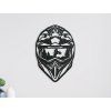 Holzsticker MOTORRADHELM (Bildabmessungen 31,5 x 21,5 cm, Bildfarbe Grau)