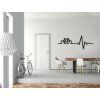 Holzsticker FAHRRAD (Bildabmessungen 11,5 x 31,5 cm, Bildfarbe Grau)