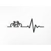 Holzsticker FAHRRAD (Bildabmessungen 11,5 x 31,5 cm, Bildfarbe Grau)