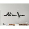 Holzsticker FAHRRAD (Bildabmessungen 11,5 x 31,5 cm, Bildfarbe Grau)