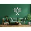 Holzsticker TENNISSCHLÄGER (Bildabmessungen 22,5 x 19,5 cm, Bildfarbe Grau)