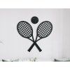 Holzsticker TENNISSCHLÄGER (Bildabmessungen 22,5 x 19,5 cm, Bildfarbe Grau)