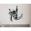 Holzsticker JUDO (Bildabmessungen 24,5 x 22,5 cm, Bildfarbe Grau)