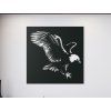 Holzbild WEISSKOPFSEEADLER (Bildabmessungen 32,5 x 32,5 cm, Bildfarbe Grau)