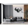 Holzsticker für die Wand BODYBUILDER (Bildabmessungen 20,5 x 31,5 cm, Bildfarbe Grau)