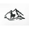 3D-Sticker TRABENDES PFERD (Bildabmessungen 25,5 x 44,5 cm, Bildfarbe Grau)