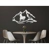 3D-Sticker TRABENDES PFERD (Bildabmessungen 25,5 x 44,5 cm, Bildfarbe Grau)