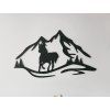 3D-Sticker TRABENDES PFERD (Bildabmessungen 25,5 x 44,5 cm, Bildfarbe Grau)