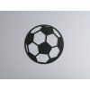 Holzsticker FUSSBALL (Bildabmessungen 22,5 x 22,5 cm, Bildfarbe Grau)