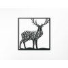 3D-Bild HIRSCH UND BÄUME (Bildabmessungen 32,5 x 32,5 cm, Bildfarbe Grau)