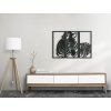 3-teiliges Wandbild ZEBRA (Bildabmessungen 45 x 65 cm, Bildfarbe Grau)
