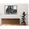 3-teiliges Wandbild ZEBRA (Bildabmessungen 45 x 65 cm, Bildfarbe Grau)