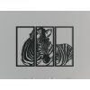 3-teiliges Wandbild ZEBRA (Bildabmessungen 45 x 65 cm, Bildfarbe Grau)