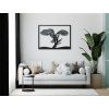 3D-Wandbild ADLER UND BAUM (Bildabmessungen 33,5 x 44,5 cm, Bildfarbe Grau)