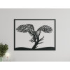 3D-Wandbild ADLER UND BAUM (Bildabmessungen 33,5 x 44,5 cm, Bildfarbe Grau)