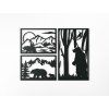 3-teiliges Bild BÄREN-TRIPTYCHON (Bildabmessungen 23,5 x 31,5 cm, Bildfarbe Grau)
