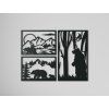 3-teiliges Bild BÄREN-TRIPTYCHON (Bildabmessungen 23,5 x 31,5 cm, Bildfarbe Grau)