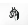 Holzsticker PFERD MIT HALFTER (Bildabmessungen 31,5 x 22,5 cm, Bildfarbe Grau)