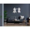 Holzsticker MOTORRADFAHRER (Bildabmessungen 22,5 x 32 cm, Bildfarbe Grau)