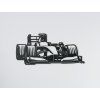 Designsticker FORMEL 1 (Bildabmessungen 14,5 x 31,5 cm, Bildfarbe Grau)