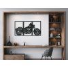 3-teiliges Wandbild MOTORRAD (Bildabmessungen 25,5 x 46,5 cm, Bildfarbe Grau)