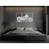 3-teiliges Wandbild MOTORRAD (Bildabmessungen 25,5 x 46,5 cm, Bildfarbe Grau)