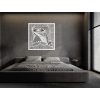 Abstraktes Bild AUGENBLICK (Bildabmessungen 89 x 89 cm, Bildfarbe Grau)
