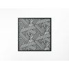 Abstraktes Wandbild STREIFEN (Bildabmessungen 32,5 x 32,5 cm, Bildfarbe Grau)