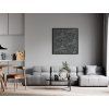 Abstraktes Wandbild STREIFEN (Bildabmessungen 32,5 x 32,5 cm, Bildfarbe Grau)