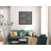 Abstraktes Wandbild STREIFEN (Bildabmessungen 32,5 x 32,5 cm, Bildfarbe Grau)