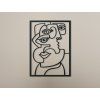 Kubistisches Wandbild AUGEN (Bildabmessungen 30 x 22,5 cm, Bildfarbe Grau)