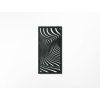 Abstraktes Holzbild WELLEN (Bildabmessungen 44,5 x 22 cm, Bildfarbe Grau)