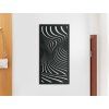 Abstraktes Holzbild WELLEN (Bildabmessungen 44,5 x 22 cm, Bildfarbe Grau)
