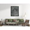 Modernes Holzbild HYPNOSE (Bildabmessungen 28,5 x 22,5 cm, Bildfarbe Grau)