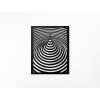 Modernes Holzbild HYPNOSE (Bildabmessungen 28,5 x 22,5 cm, Bildfarbe Grau)