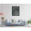 Modernes Holzbild HYPNOSE (Bildabmessungen 28,5 x 22,5 cm, Bildfarbe Grau)