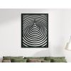 Modernes Holzbild HYPNOSE (Bildabmessungen 28,5 x 22,5 cm, Bildfarbe Grau)