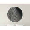 Holzbild ABSTRAKTER GONG (Bildabmessungen 22,5 x 22,5 cm, Bildfarbe Grau)