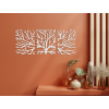 3-teiliges Wandbild BAUM (Bildabmessungen 82 x 200 cm, Bildfarbe Grau)