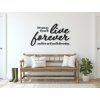 Holzzitat Dream as if you’ll live forever (Bildabmessungen 47 x 84 cm, Bildfarbe Grau)