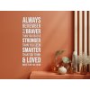 Holzzitat für die Wand Always remember
