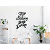 Wanddekoration Stop wishing start doing (Bildabmessungen 42 x 29 cm, Bildfarbe Grau)