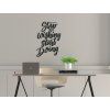 Wanddekoration Stop wishing start doing (Bildabmessungen 42 x 29 cm, Bildfarbe Grau)